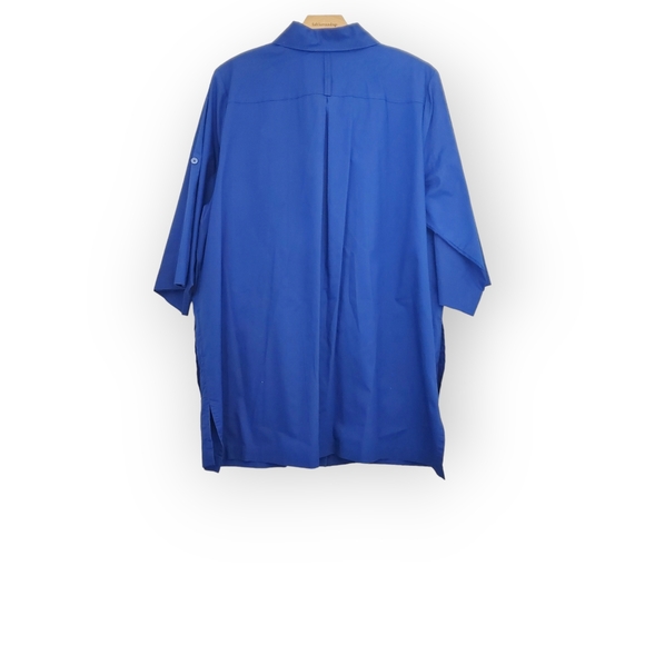 Joan Rivers Women's 3/4 Sleeve Button Front Shirt Reinforced Pockets sz 2X - Picture 3 of 8